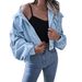 Ins Style Autumn Winter European American Lantern Long Sleeve Corduroy Casual Short Jacket Hot-Selling_mkmklike.com