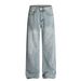 Men's Style Straight Leg Jeans - Classic Washed Denim Pants For Casual & Streetwear (Wholesale Available)_mkmklike.com