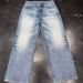 Men's Vintage Light Blue Washed Straight Leg Jeans With Snowflake Print – Comfortable & Stylish For Casual Wear_mkmklike.com