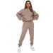 fashion suits for women long-sleeved loose round neck sweatshirt casual sports trousers_mkmklike.com