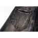 Unisex Tapered Jeans, Charcoal Mud Vertical Fade & Whisker, Cleanfit Dark Streetwear, Breathable All-Season_mkmklike.com