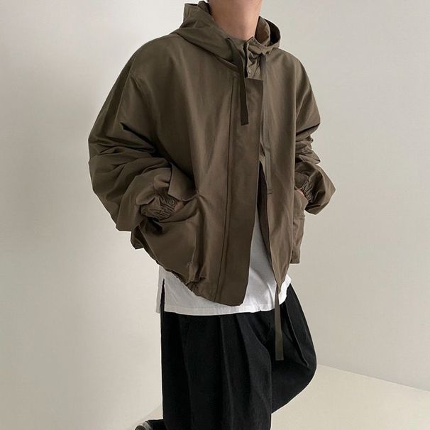 Lunar Apex MYQ Japanese Style Stand Collar Pilot Hooded Men's Spring Loose Trendy Casual Workwear Jacket Top_mkmklike.com