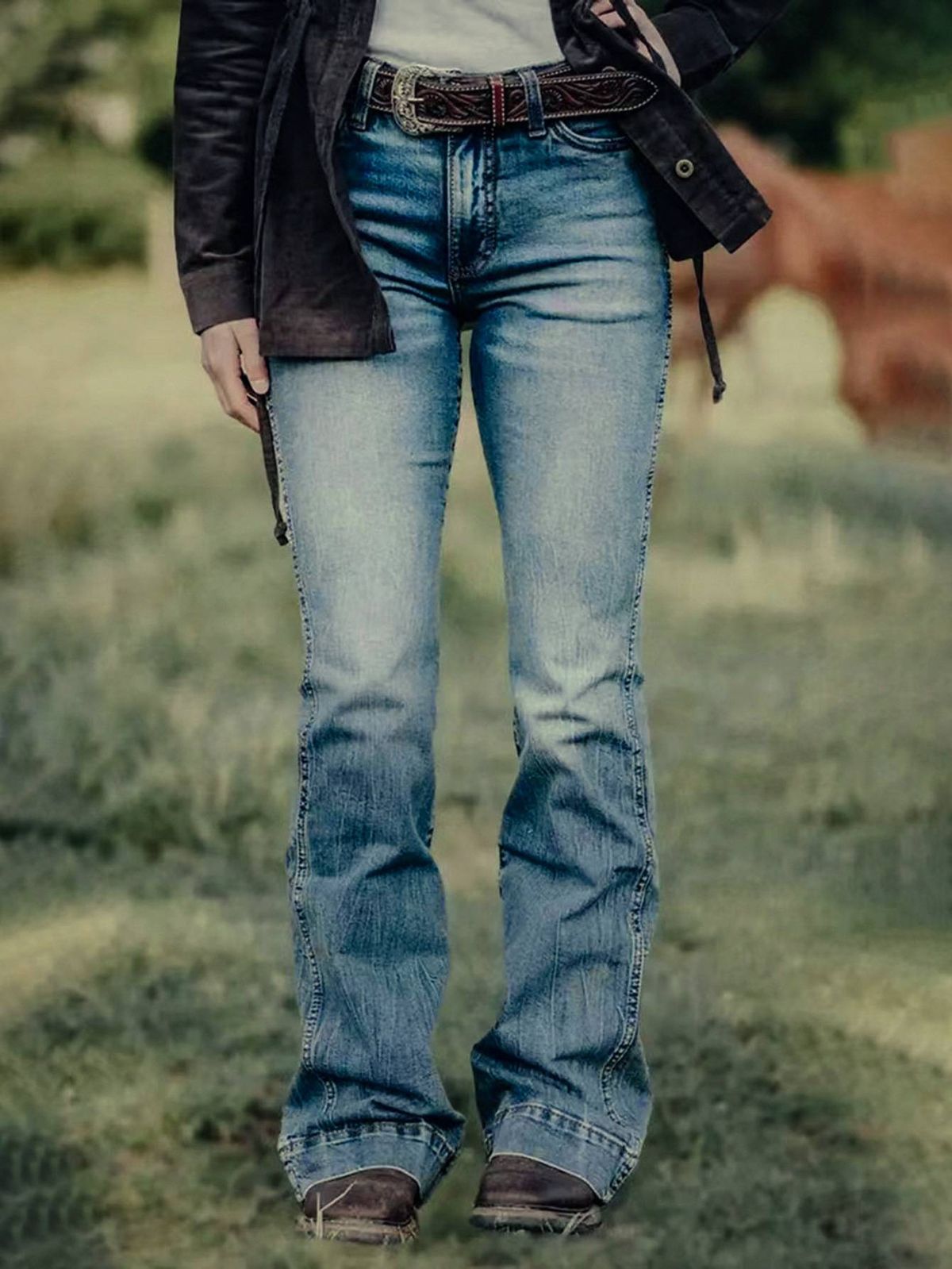 Women's Clothing Women's Jeans Stretch Denim Pants Vintage Women's Pants Washed Jeans_mkmklike.com