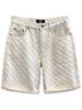 Men's Heavyweight Washed Denim Shorts American High Street Five Point Pants Loose Straight Leg Summer Trousers_mkmklike.com