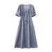 Washed Dress, Plus Size, Fat, Loose, Slimming, Hong Kong Style Denim Summer Thin Cut Word Skirt, Trendy_mkmklike.com