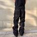 Men's High Street Vintage Jeans – Slim Fit With Subtle Flare, Retro Black Denim For Urban Streetwear (Sizes S-3xl)_mkmklike.com