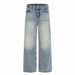 Men's Clothing Retro Washed Blue Jeans Unisex Loose Fit Vintage Washed Blue Jeans – Relaxed Straight-Leg Cleanfit Denim Pants For Men & Women (S-XXL)_mkmklike.com