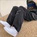 Men's Clothing Men's Straight Leg Jeans Light Blue Frayed Edge Cross Patterned Retro Trendy Youth Spring Fashion Pants_mkmklike.com