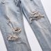 Men's Clothing Retro High Street Fashion Brand Ripped Jeans Straight Slim Fit Casual Trousers_mkmklike.com