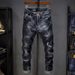 "Men's Classic Straight Leg Jeans - Comfortable Stretch Denim Pants With Washed & Distressed Details For Casual Wear (Black, Sizes 27-38)"_mkmklike.com