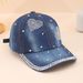 Hot Sale Baseball Cap Rivet Love Heart Cowboy Hat Summer Sunshade Fashion Vintage Snapback Hats For Women Casual Outdoor_mkmklike.com
