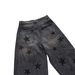 Retro Star-Print Cargo Jeans – Loose Straight-Leg Denim Pants With Distressed & Embellished Details_mkmklike.com