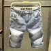 2025 2025 Summer Denim Mid Waist Trend Ige Brand Print Vintage Retro Wash Korean Style Slims Smoothed Silhouette Minute Shorts Man_mkmklike.com