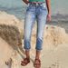 Distressed High-Waist Capri Jeans – Stretch Denim Pants With Pockets & Lifted Fit (S-XL, Sky Blue)_mkmklike.com