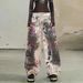 Men's Clothing Digital Print Unisex Straight-Leg Jeans With 3D Digital Graffiti Splatter Print – High Street Fashion Denim Pants (M, L, XL, XXL)_mkmklike.com