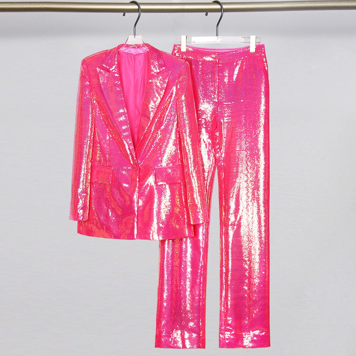 Women's clothing star fashion heavy sequins women's fashion shining stage suit trousers suit_mkmklike.com