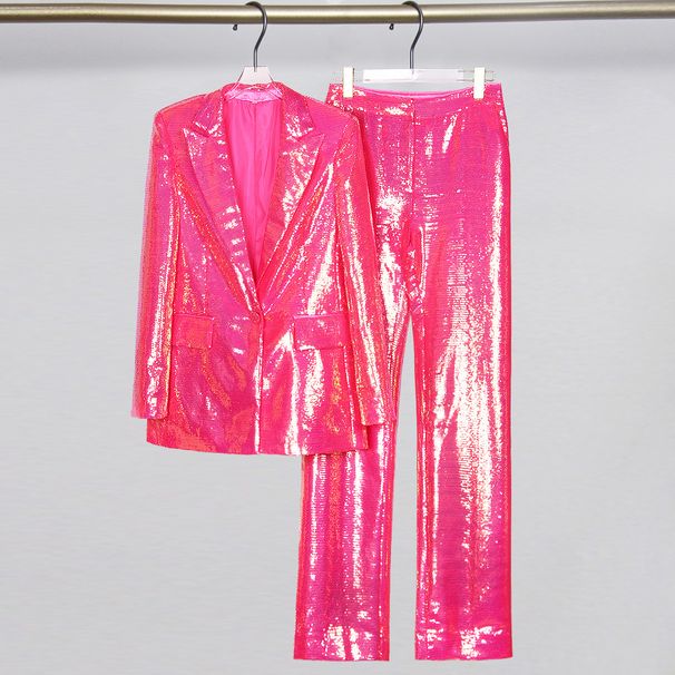 Women's clothing star fashion heavy sequins women's fashion shining stage suit trousers suit_mkmklike.com