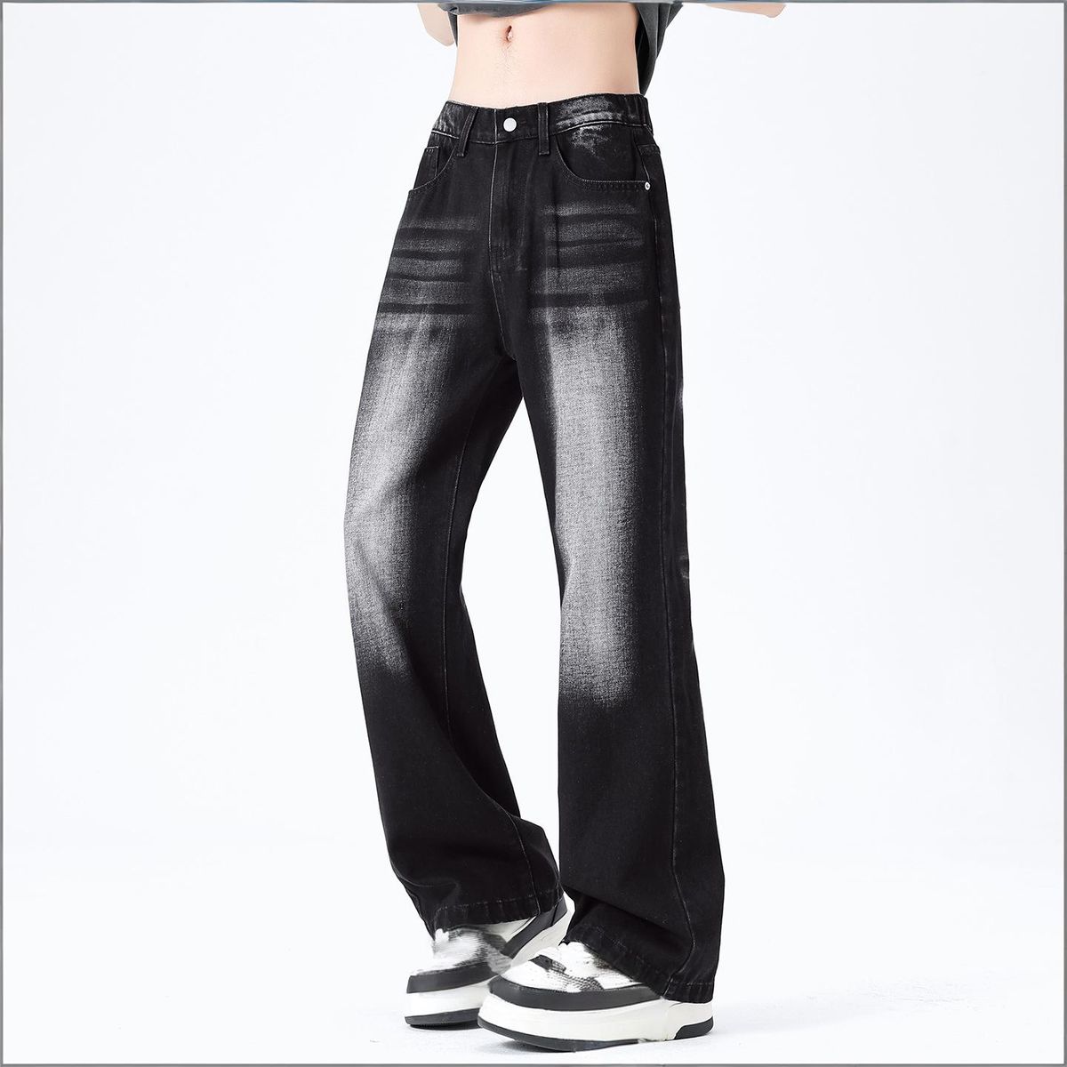 Men's Clothing Men's Spring/Summer Style Trendy Casual Jeans Slightly Flared Versatile Flattering Trousers For Men_mkmklike.com