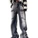 2025 American Lumberjack Jeans Men's Vibe Niche Design Raw Edge Loose Straight Casual Mopping Trousers Men_mkmklike.com