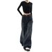 Vintage Streetwear High Waist Wide Leg Jeans For Women - Retro Blue Denim Pants With Drop Hem & Button Details_mkmklike.com