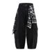 Two-Piece Loose Scimitar Pants Niche Trendy Brand Men's Fashion Design Plaid Detachable Zipper Curved Wide-Leg_mkmklike.com