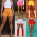 Women's Clothing Summer Fashion Hot Pants Candy Color Stretch Tight Shorts Jeans_mkmklike.com