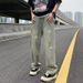 Men's Trendy Straight Leg Jeans Slightly Stretchy Fashionable Long Pants Simple Design Spring Youthful Style_mkmklike.com
