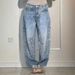Cross-border European And American Fashion Starry Rhinestone Denim Jeans For Women, Casual Loose Straight_mkmklike.com