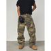 Men's Clothing Men's Camouflage Cargo Jeans Wide Leg Distressed Washed Vintage Style High Street Trendy Trousers_mkmklike.com
