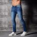 Men's Slim Fit Stretch Jeans – Classic Solid Color Skinny Denim Pants (S-3XL, Dark Blue/Light Blue/Black)_mkmklike.com