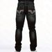 Men's Slim Fit Stretch Jeans - Classic Black & Gray Straight Leg Casual Denim Pants For Everyday Wear_mkmklike.com
