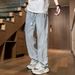 Men's Straight Leg Jeans Loose Fit Wide Leg Casual Pants Thin Style Youth Summer 2024 New Arrival_mkmklike.com