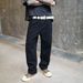 Men's Clothing New American Retro Full Print Jacquard Jeans Men's Loose Straight Washed Wide Leg Casual Trousers Men_mkmklike.com
