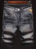 Men's Textured Black Casual Shorts Loose Fit Wrinkle Design 5 Inch Inseam Straight Leg Summer Short Pants_mkmklike.com