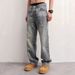 Hme Men's Relaxed Straight Fit Casual Denim Pants Distressed Ripped Jeans Vintage Wash S-XXXL_mkmklike.com