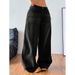 Women's High Waist Retro Washed Denim Jeans - Loose Fit Wide Leg Floor Length Pants For Summer & Casual Wear_mkmklike.com