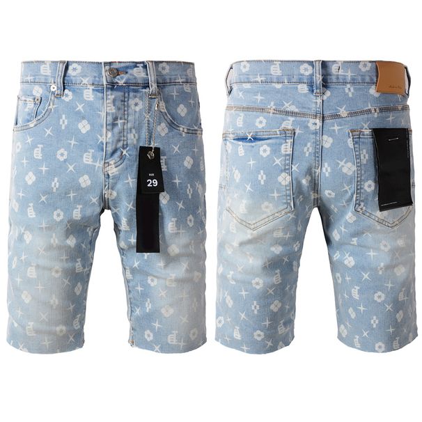 Distressed Light Wash Denim Shorts - High Waist Casual Streetwear Jeans For Women & Men (Multiple Colors & Sizes Available)_mkmklike.com