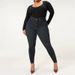 Plus Size High-Waisted Skinny Jeans For Women - Tummy Control & Butt-Lifting Stretch Denim Pants (XS-4XL, Black/Blue Washes, 9" & Regular Length)_mkmklike.com