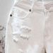 Men's White Ripped Jeans Loose Fit Straight Leg Casual Summer Style mid Length Trendy Five Point Pants_mkmklike.com