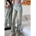 Light Color Narrow Wide Leg Jeans For Women Petite Summer New High Waist Loose 2026 Straight Floor-Length Pants Autumn_mkmklike.com