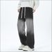 Men's Clothing Spring Trendy Loose Straight Leg Jeans For Men Casual Denim Pants Versatile Gradient Pattern Comfortable Fit_mkmklike.com