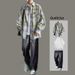Loom Gradient Color Long Sleeve Jacket Men Spring Autumn Trendy Brand Men's Clothing Cool Style Outfit Youth Shirt Set_mkmklike.com