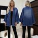 Women's Loose Lapel Batwing Sleeve Denim Jacket Fashion Top For Autumn Winter_mkmklike.com