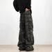 Multi Pocket Camouflage Landing Paratrooper Workwear Jeans For Men Women, Loose And Washed Vibe Straight Wide Leg Floor_mkmklike.com