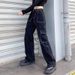 Women's Wide Leg Casual Jeans Multi Pocket Workwear European American Style Spring Autumn Hot Selling_mkmklike.com