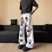 Palm Print Slightly Pulled Jeans Men's Summer New American Fried Street Hip Hop Loose And Thin Long Pants_mkmklike.com