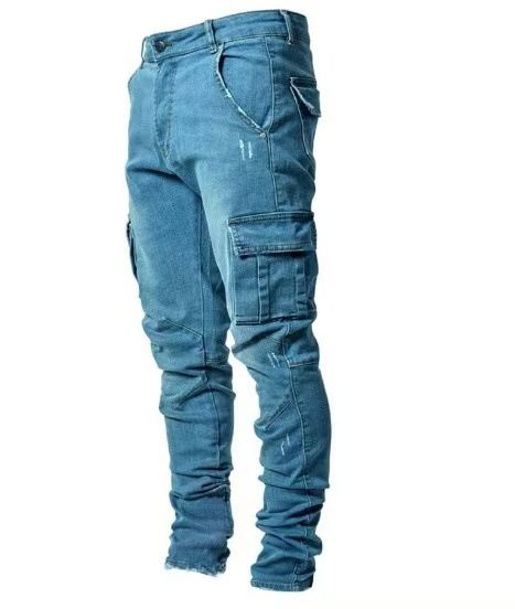 Slim Fit Men's Jeans With Side Pockets - Classic Straight Leg Denim Pants For Casual Wear (Multiple Colors & Sizes Available)_mkmklike.com