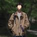 Japanese Retro Embroidery Design Unisex Workwear Spring New Loose Turn-Down Collar Color Block Jacket Flight Suit_mkmklike.com
