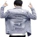 BOY Men's Denim Jacket Korean Style Trendy Spr Autumn Slim Fit Handsome Casual Versatile Embroidered Washed Student_mkmklike.com
