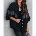 Women's Heavy Duty Style Chain Studded Single Breasted Coat_mkmklike.com